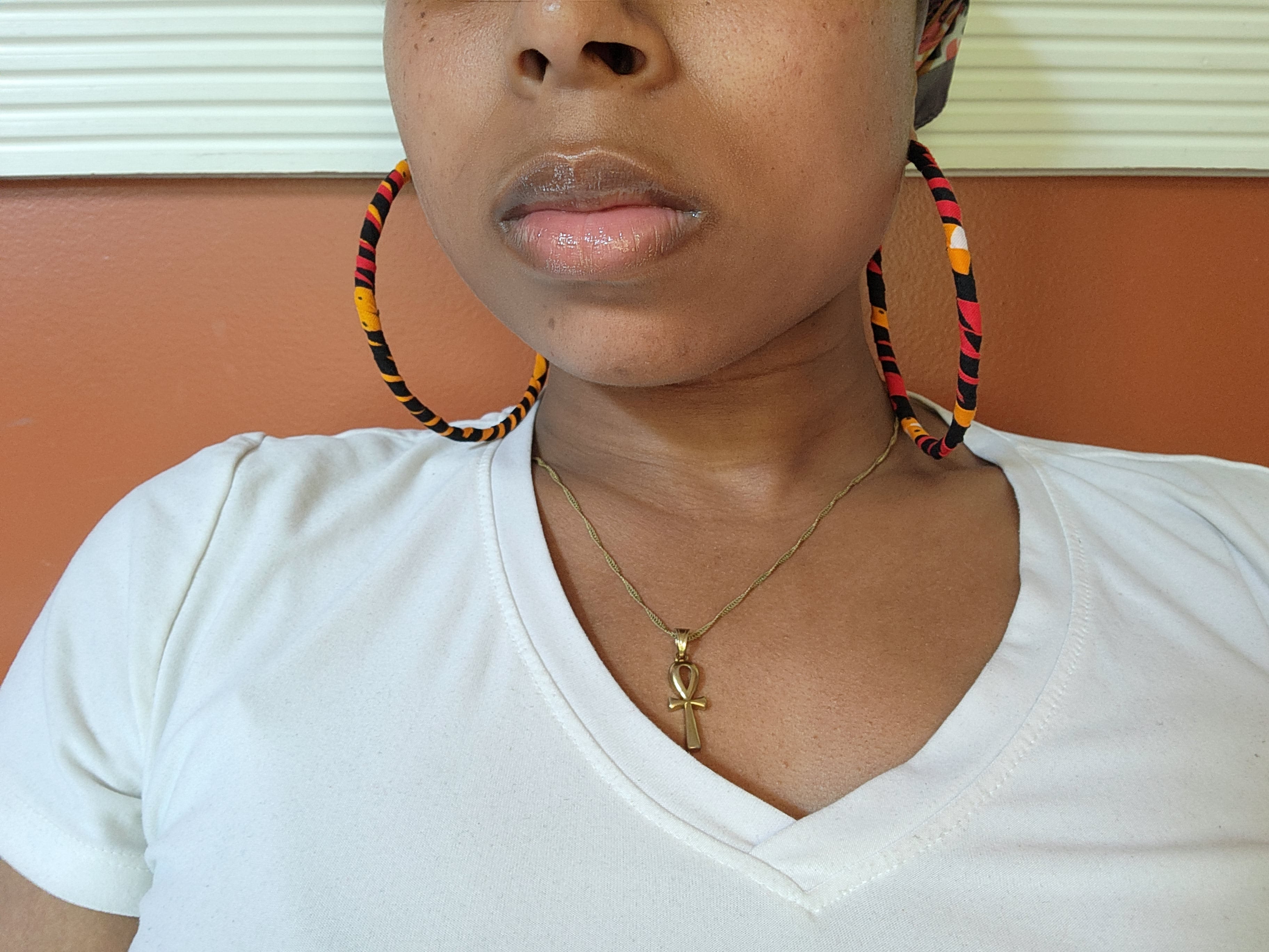 Scarlet Hoops & headwrap set