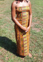 Load image into Gallery viewer, 2022 Stretch kente Dress #3
