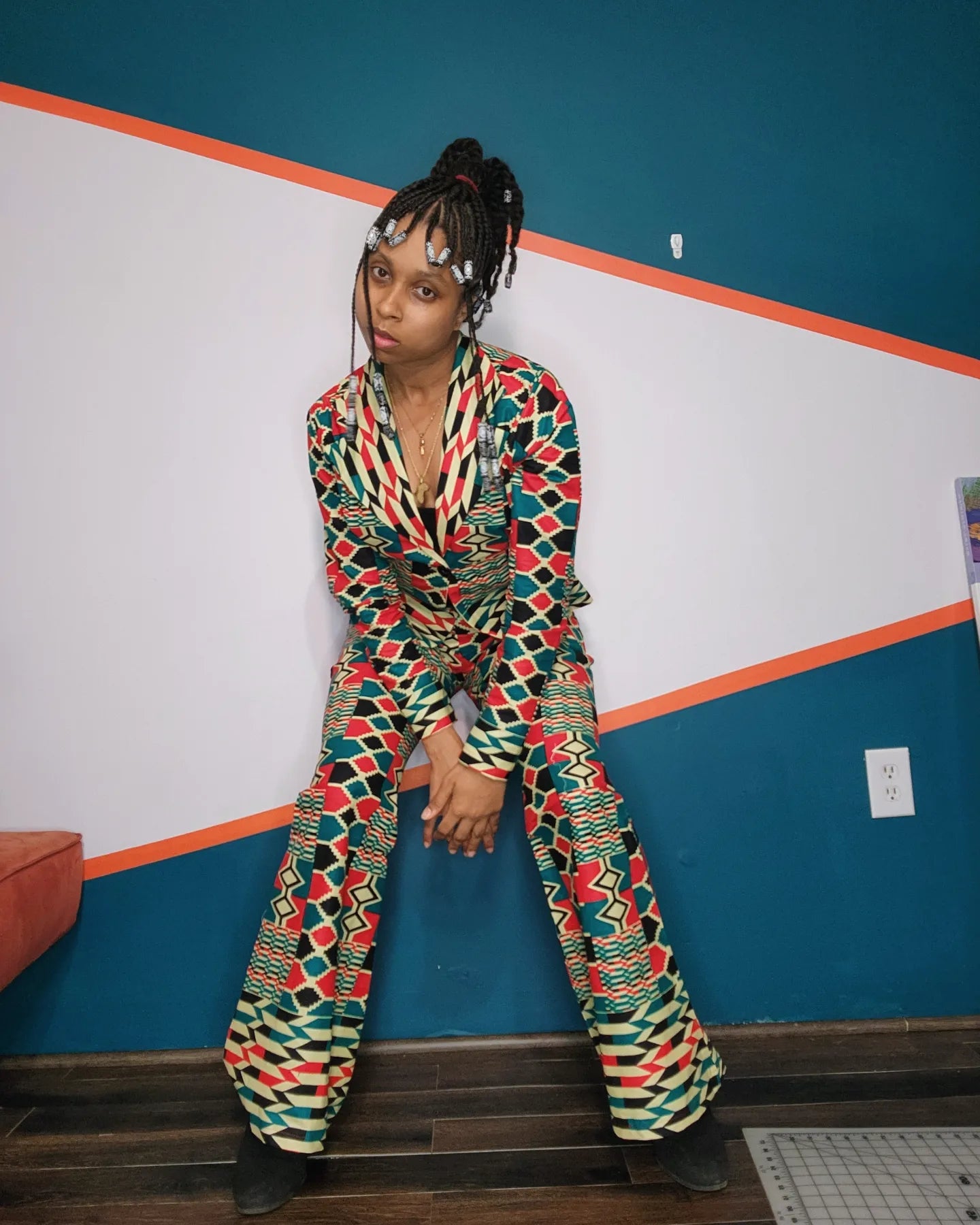 2023 Kente Pants Suit