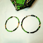 Load image into Gallery viewer, Emerald Hoops &amp; Headwrap set
