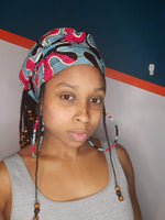 Load image into Gallery viewer, Azure Hoops &amp; Headwrap set
