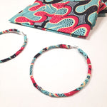 Load image into Gallery viewer, Azure Hoops &amp; Headwrap set
