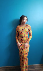 Load image into Gallery viewer, 2023 Stretch kente Dress #2
