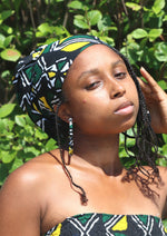 Load image into Gallery viewer, Onyx Hoops &amp; Headwrap set
